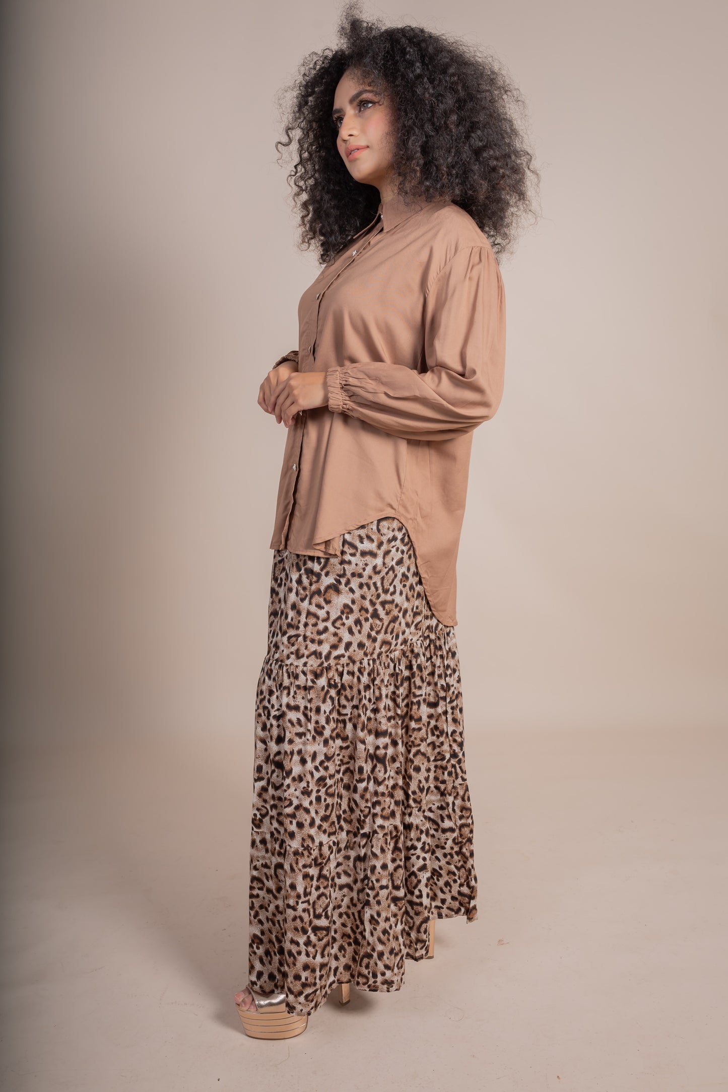 FARYAL SKIRT SET - CHEETAH