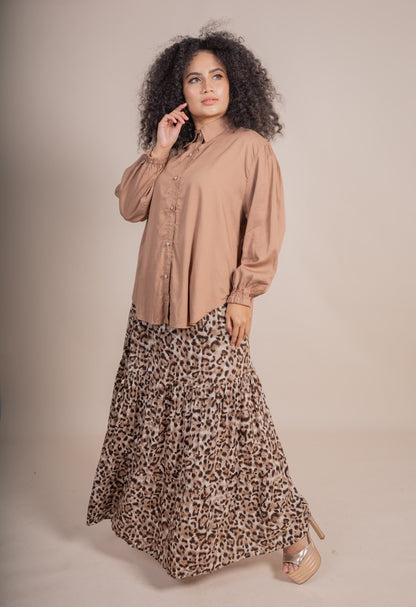 FARYAL SKIRT SET - CHEETAH