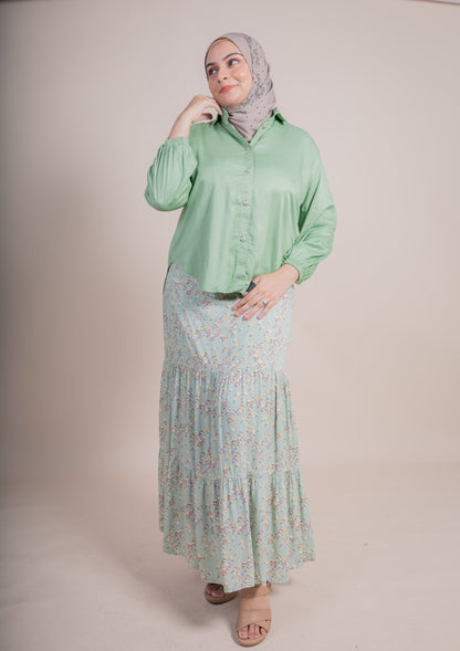 FARYAL SKIRT SET - PISTACHIO