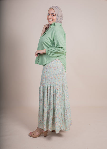 FARYAL SKIRT SET - PISTACHIO