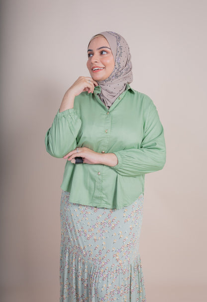 FARYAL SKIRT SET - PISTACHIO