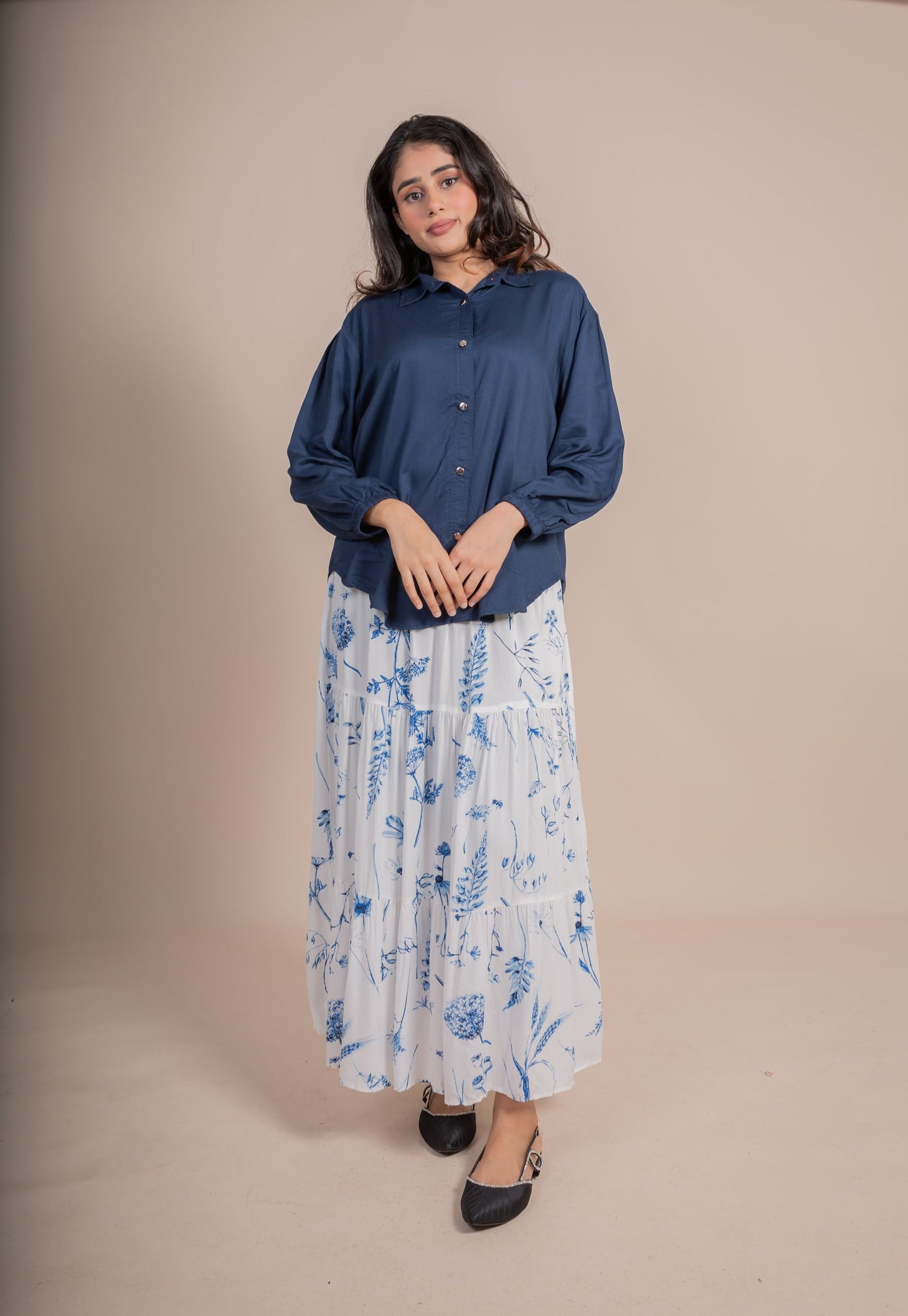 FARYAL SKIRT SET - OCEAN