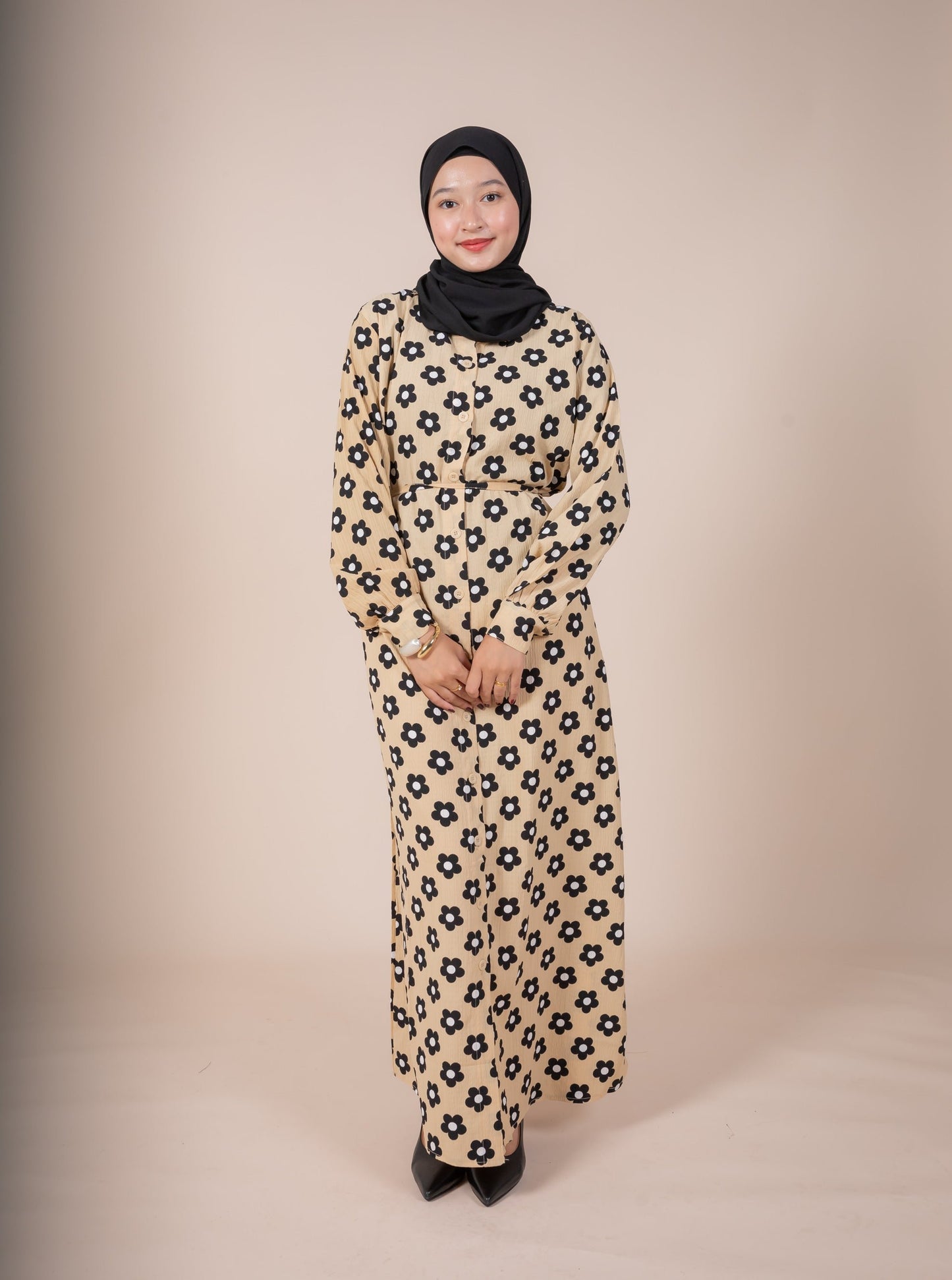 CHADIA MAXI DRESS - CARAMEL