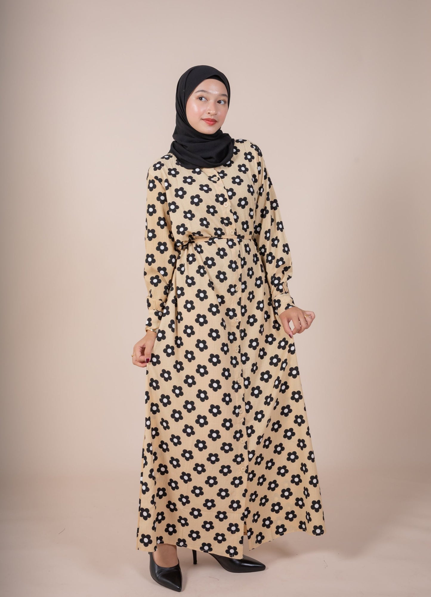 CHADIA MAXI DRESS - CARAMEL