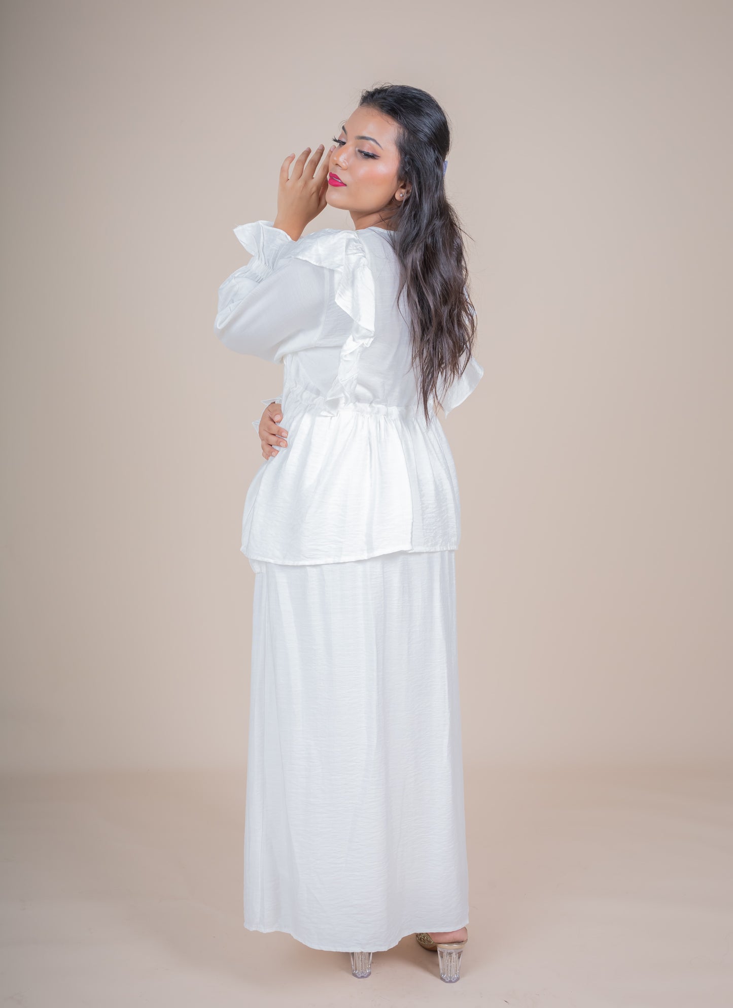 HAMNA SKIRT SET - WHITE