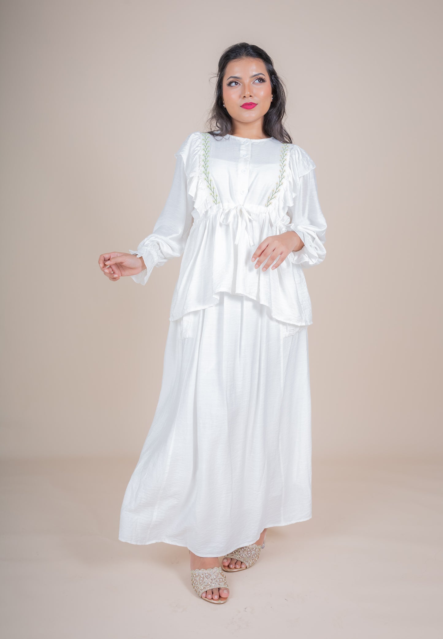 HAMNA SKIRT SET - WHITE