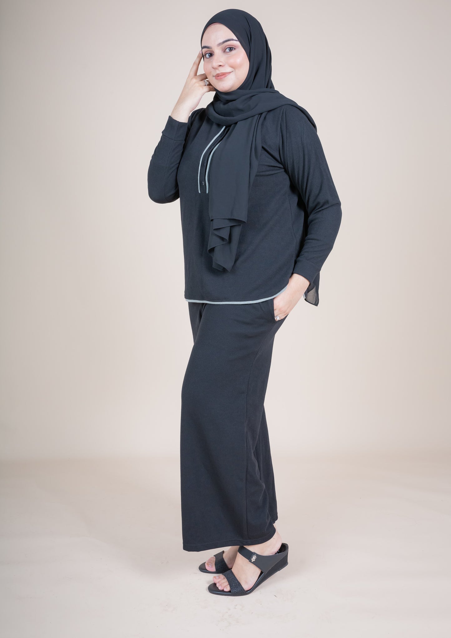 JEHAN PANT SET - BLACK