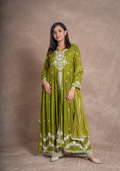 ILAVARASI ANARKALI - FERN GREEN