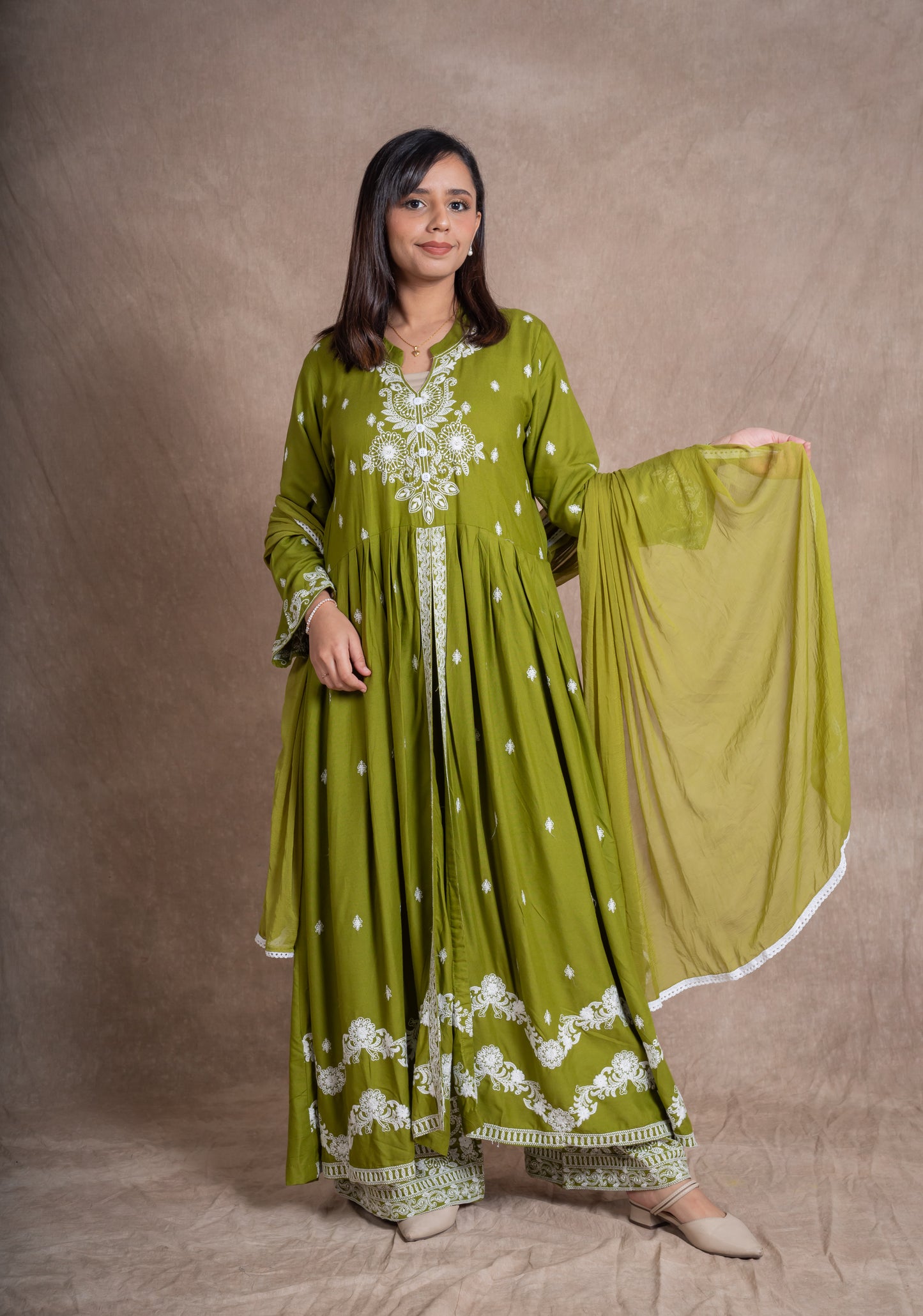 ILAVARASI ANARKALI - FERN GREEN