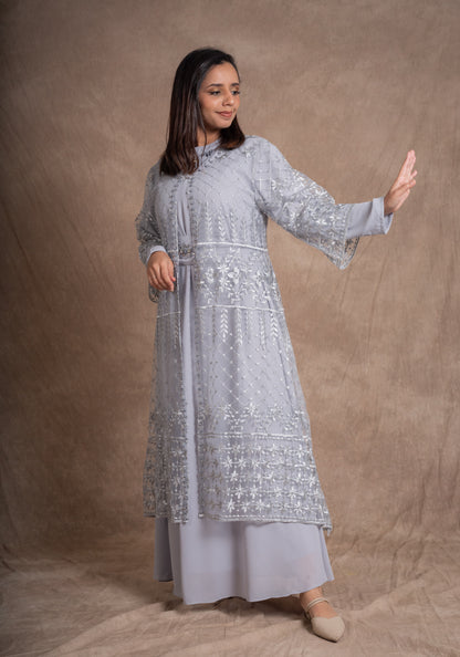 PUTERI LACE DRESS - GREY