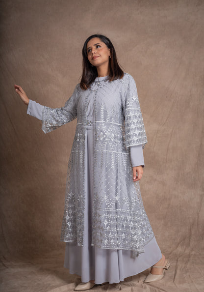 PUTERI LACE DRESS - GREY