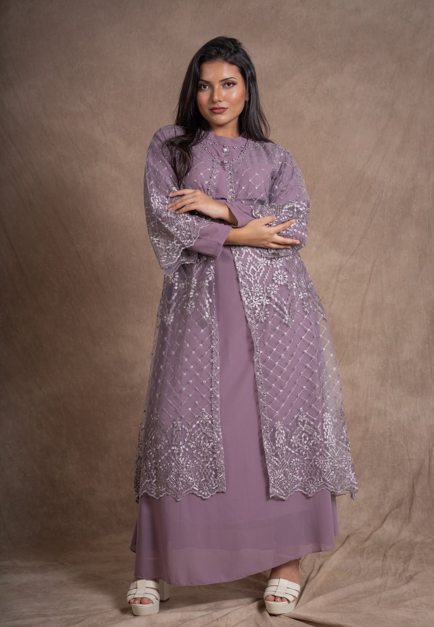 PUTERI LACE DRESS - LAVENDER