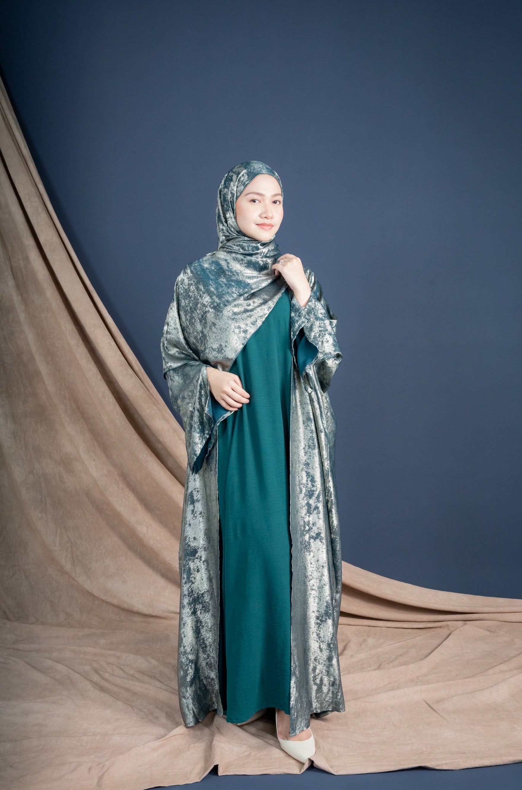 MALIKA ABAYA EMERALD GREEN SHAHNAZ CLOTHING BOUTIQUE