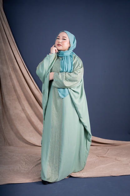 BALQIS KAFTAN ABAYA - FERN GREEN