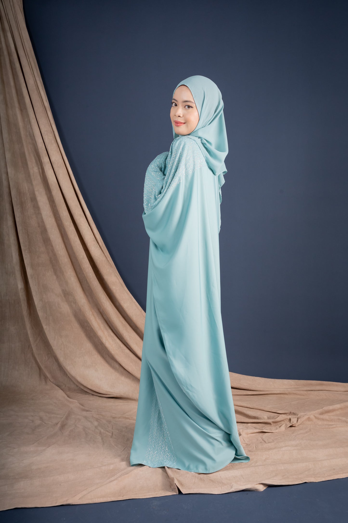 BALQIS KAFTAN ABAYA - TURQUOISE