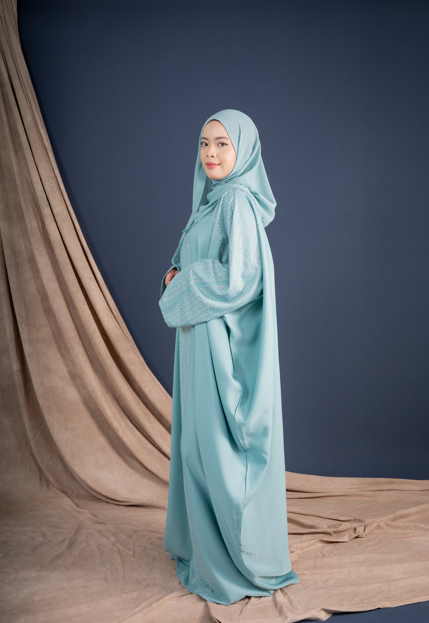 BALQIS KAFTAN ABAYA - TURQUOISE