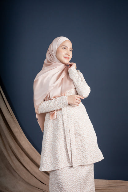 SATIN SILK HIJAB - BEIGE