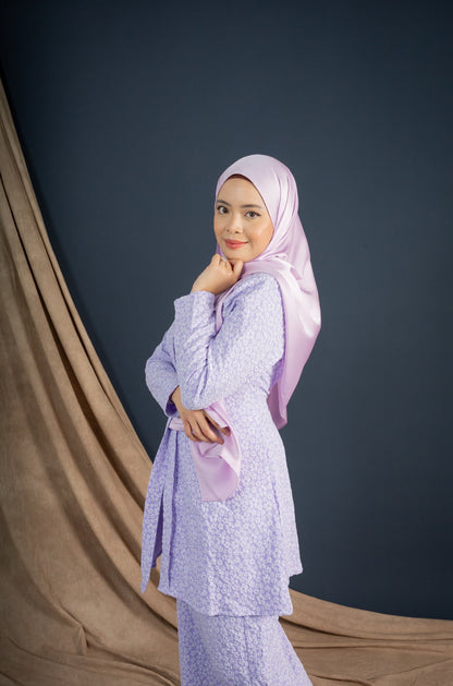 SATIN SILK HIJAB - LILAC