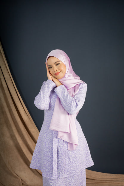 SATIN SILK HIJAB - LILAC