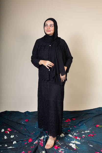 MAHEEN SKIRT SET - BLACK