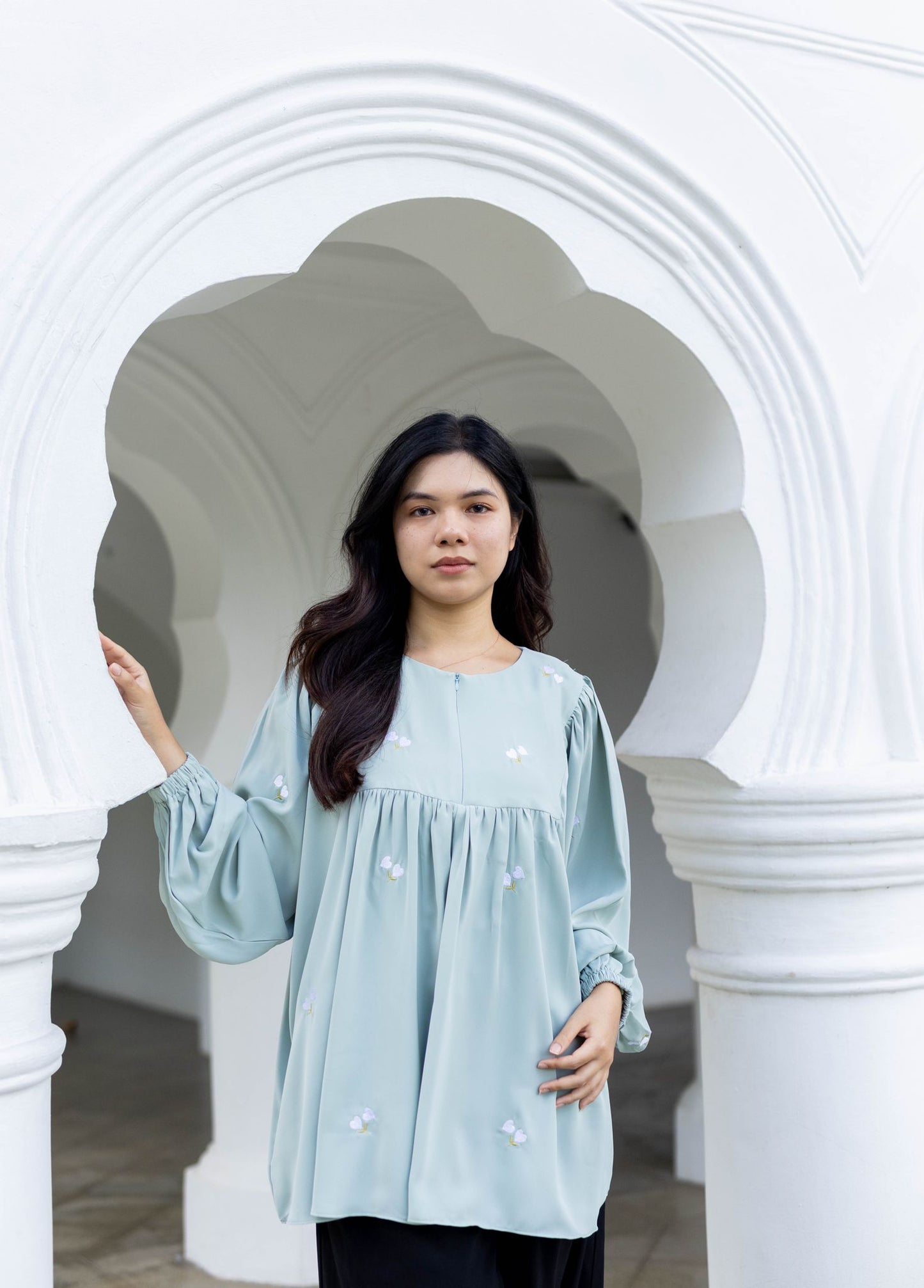 VELOURA MINI TOP - MINT GREEN