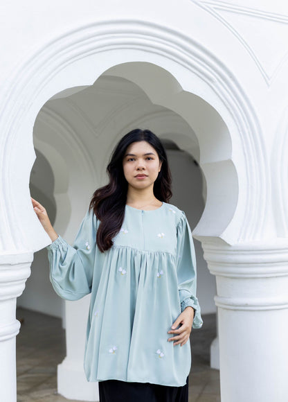 VELOURA MINI TOP - MINT GREEN