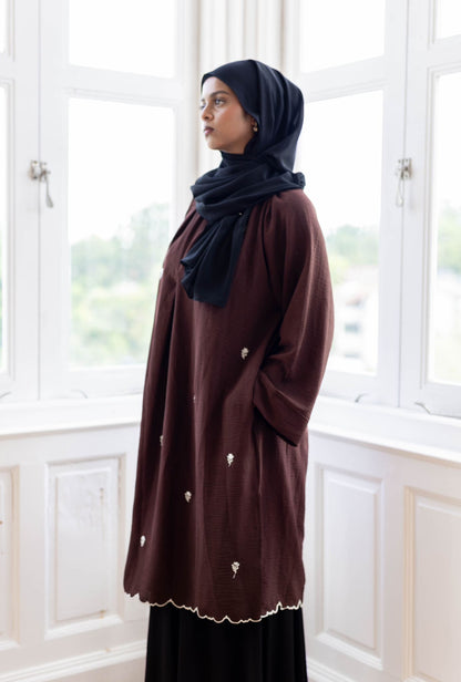 ZAYRA MIDI DRESS - BRUNETTE