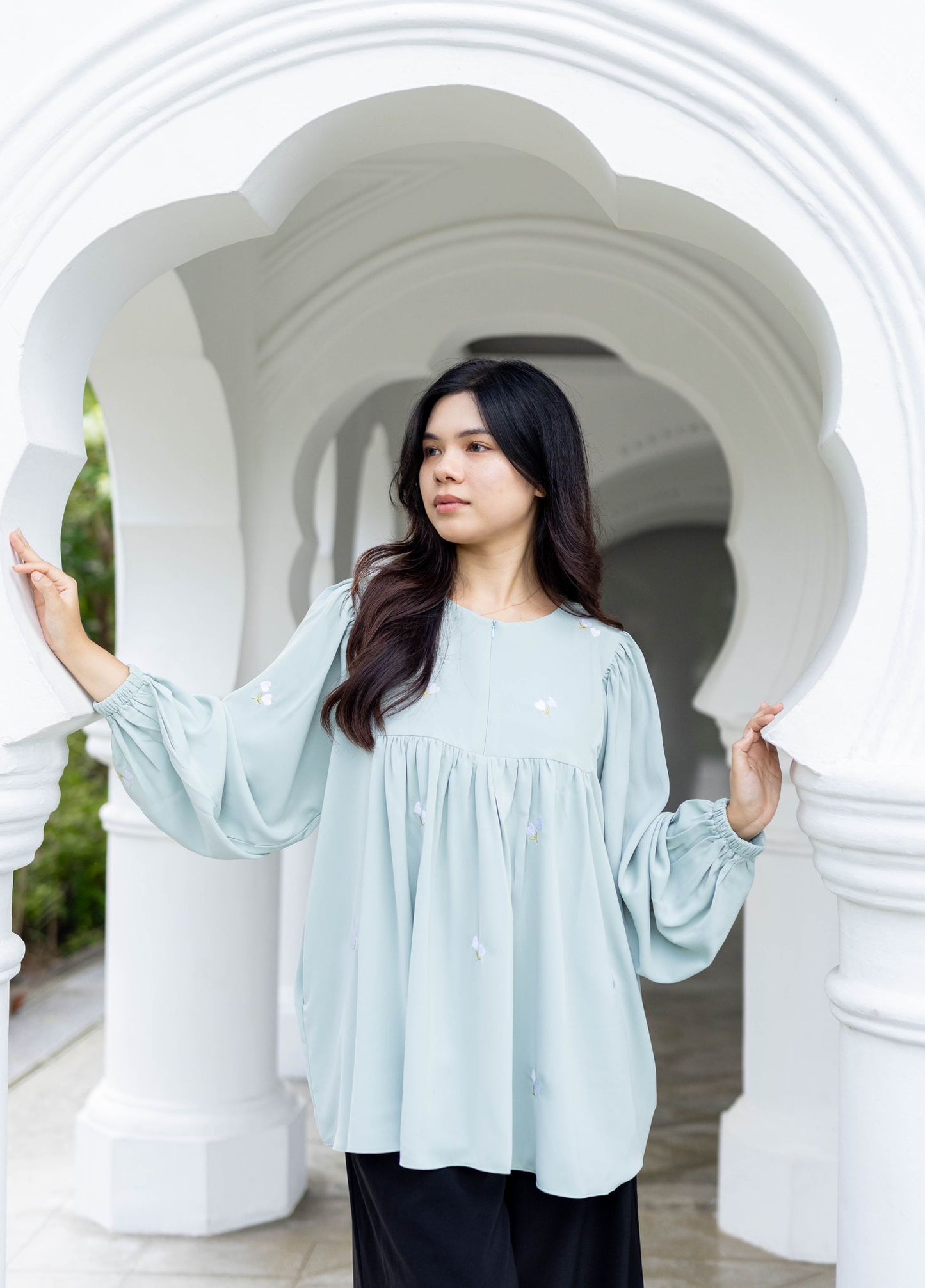 VELOURA MINI TOP - MINT GREEN