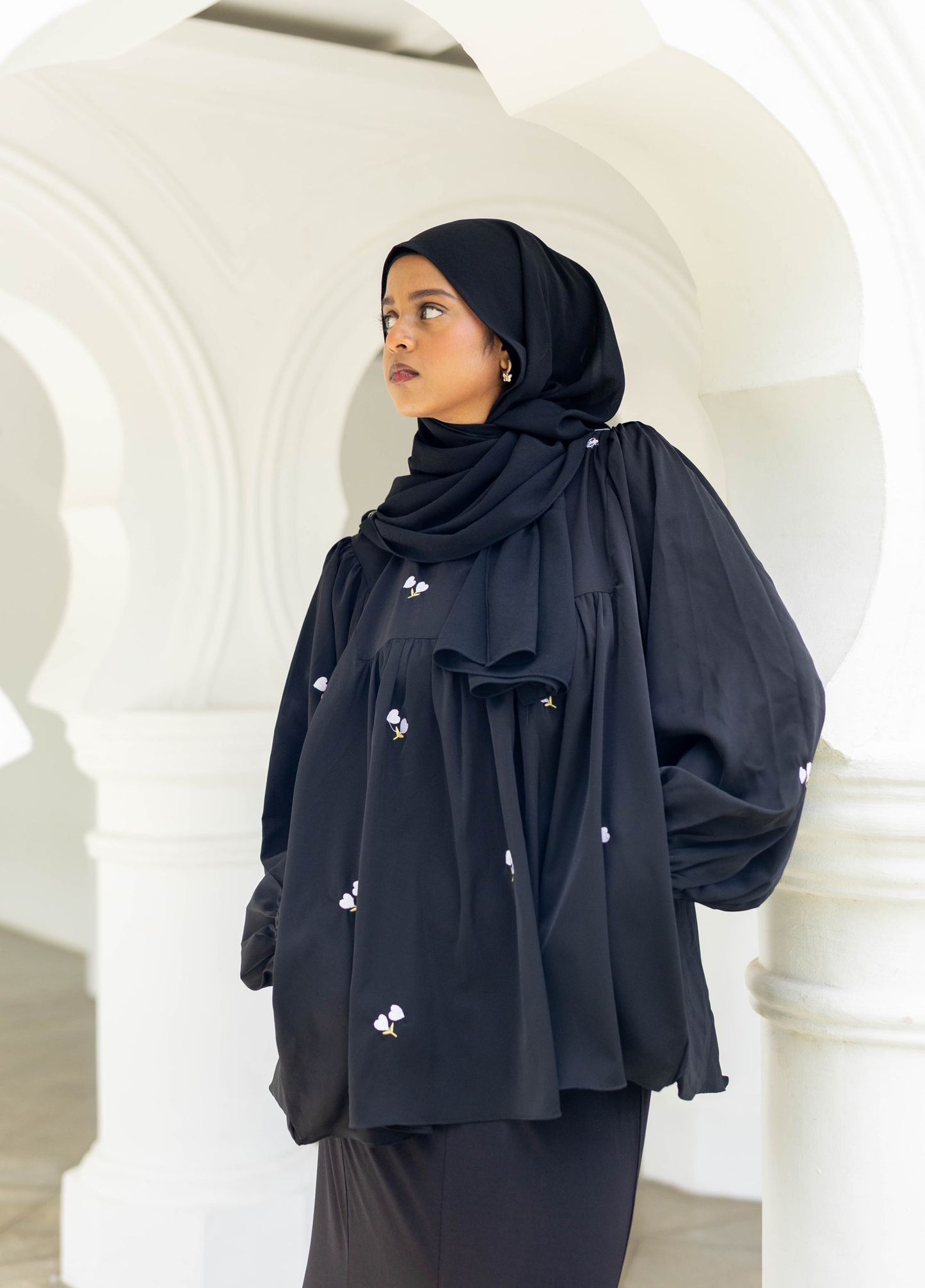 VELOURA MINI TOP - BLACK