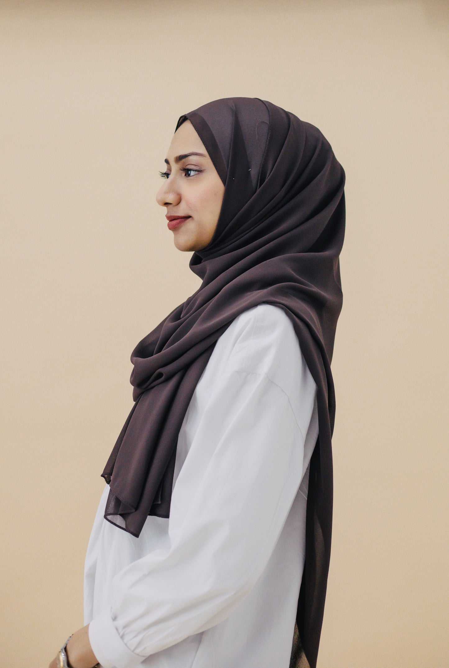 NORMAL CHIFFON HIJAB - BRUNETTE