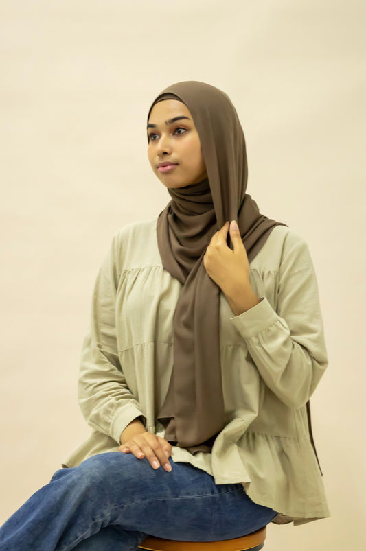 BAMBOO MODAL HIJAB WITH MATCHING INNER CAP - CEDAR